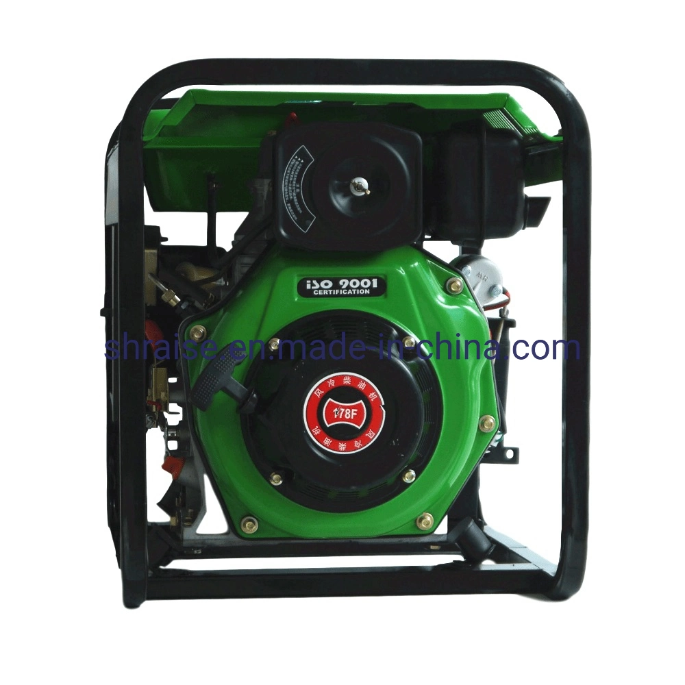 Raise 7.2kw Power Electric Start with Four Wheels Portable Diesel Generator Set Shanghai