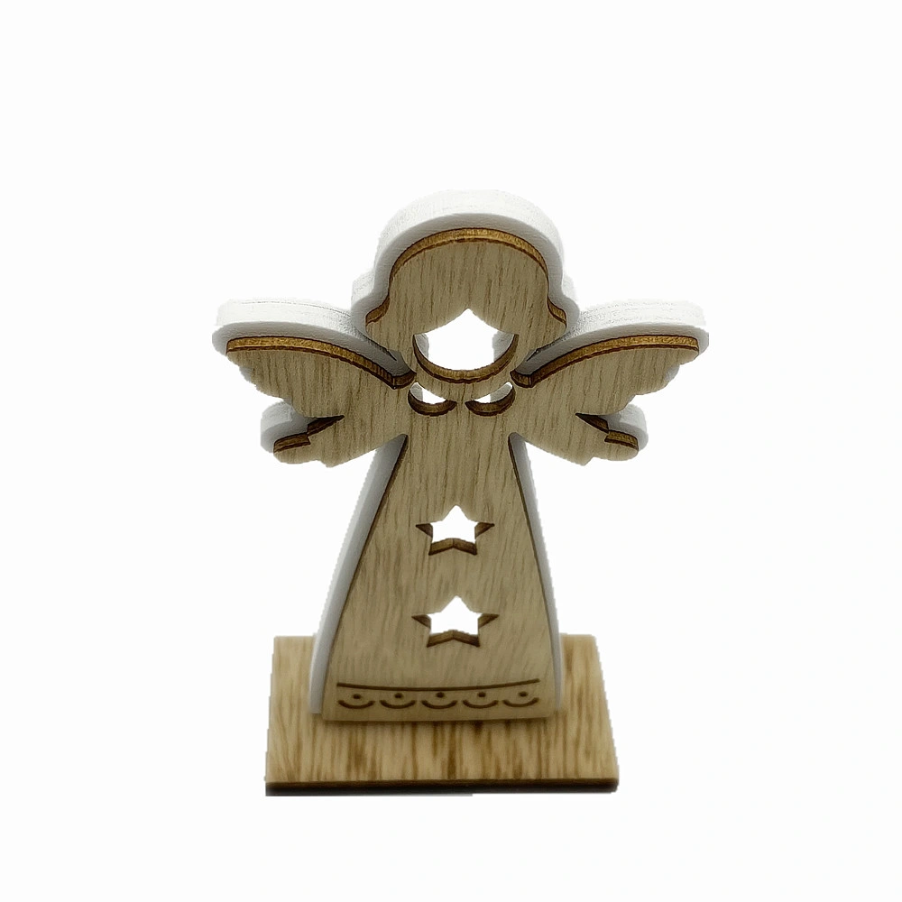 Wood Crafts Mini Angel Decorations for Christmas