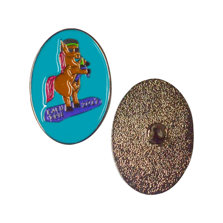Original Factory Custom Soft Enamel Wolves Badge Cartoon Cute Emblem Badge Round Shape Metal Lapel Pin