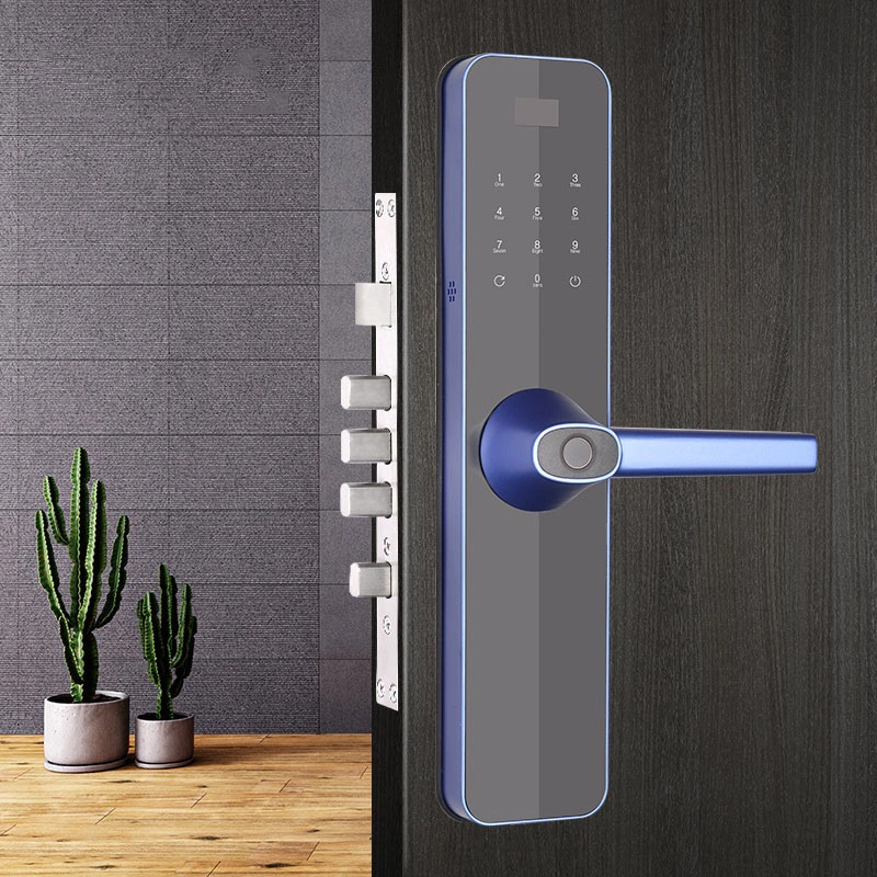 Electronic Combination Magnetic Code Fingerprint Handle Smart Lock Door Hardware