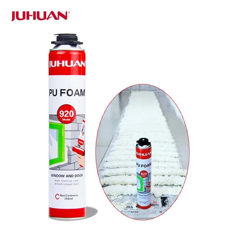 Juhuan-Factory Supply 750ml/500ml/300ml CFC-Free Polyurethane Expanding PU Foam for Insulation