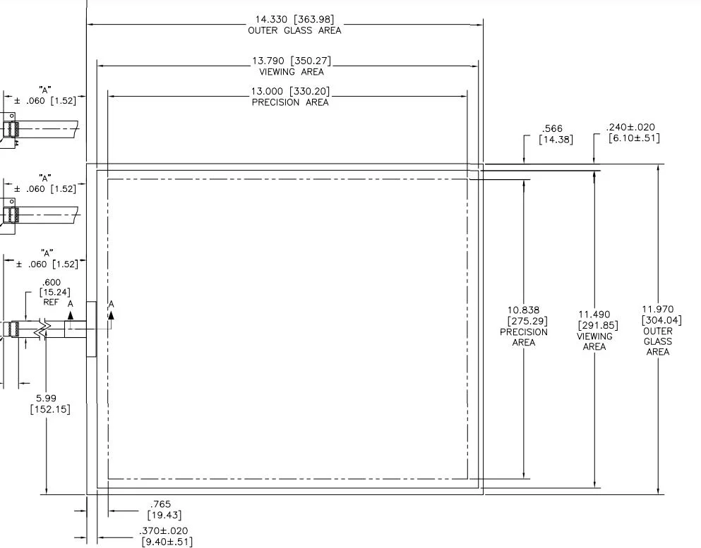 17.95pulgadas de pantalla táctil capacitiva de 3 m de la superficie del sensor del monitor de juegos de IGT 17-8561-206 98-0003-2626-8 reemplazos