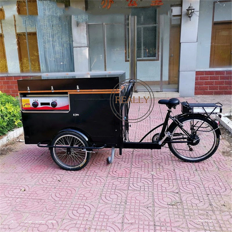 350W Elektrisches Fahrrad Pedal Spinning Bike Faltbare Schrank Lebensmittel Vending Cart Elektro Dreirad Cargo Bike