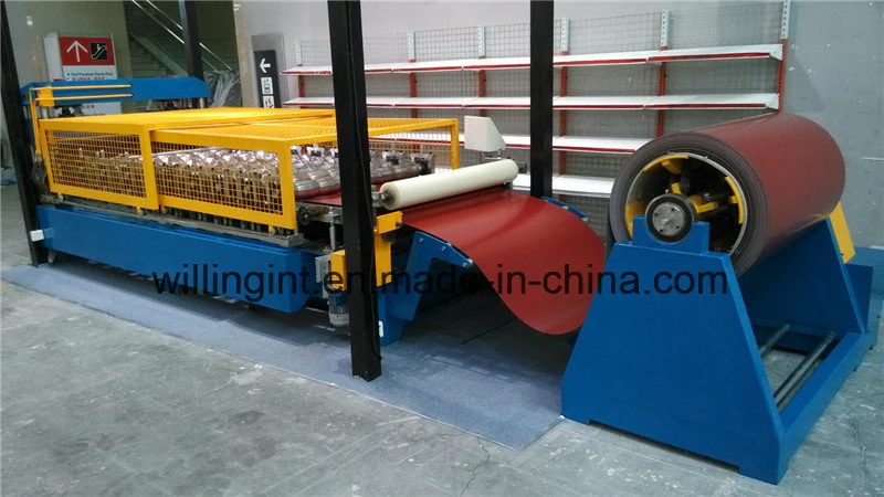 Ce Standard Color Coated Steel Tile Roof Roll Forming Machine