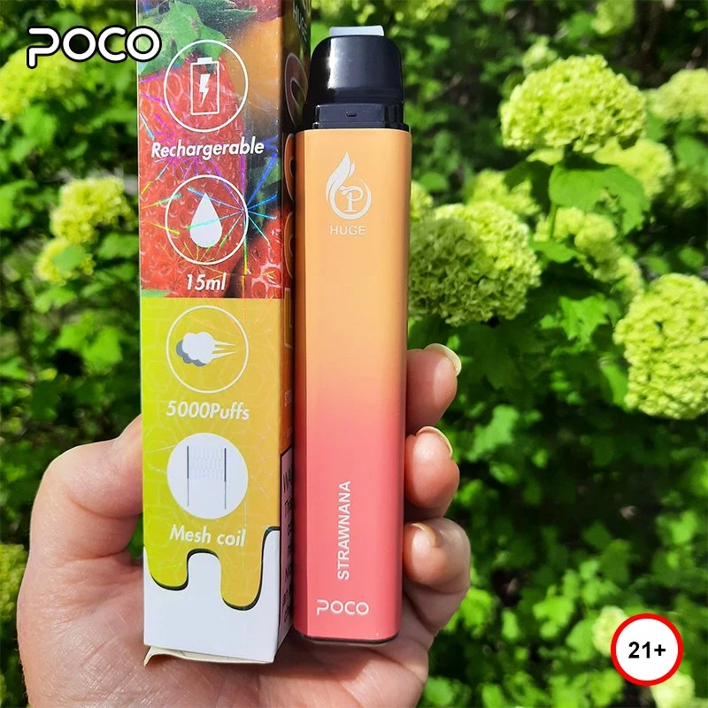 Factory Wholesale/Supplier Disposable/Chargeable E Cig 15ml 5000 Puff Poco Brand Mesh Coil E Cigarette Vape