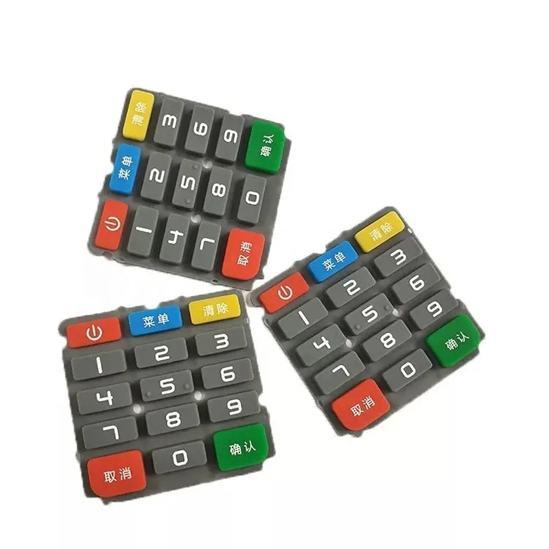 Customized High quality/High cost performance  Wear-Resistant Printing Digital Silicone Keys Rubber Keypads