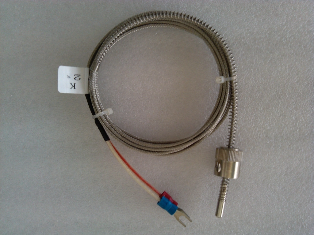 J Type Thermocouple Stainless Steel Probe Thermocouple 100mm 200mm 2m Cable Wire Length, J Type Thermocouple Temperature Sensor