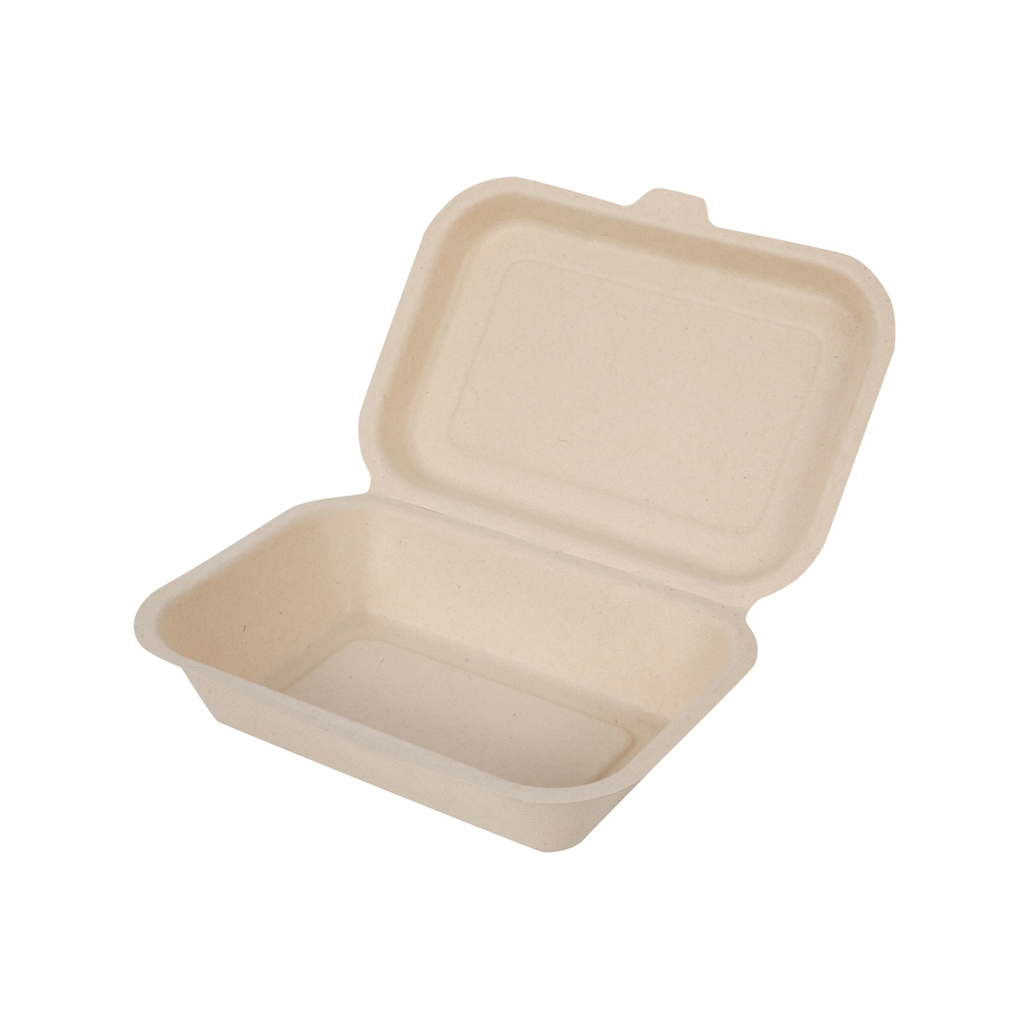 Saco de cana-de-açúcar recipiente descartável para alimentos de Takeout para balde articulado para placas de micro-ondas Tabuleiro para talheres