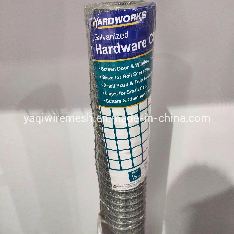 1/4 Galvanized Welded Wire Mesh GAW Mesh Hardware Cloth For Bird Cage For USA Market