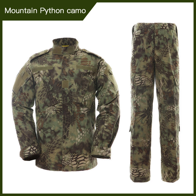 Acu Military Style Camouflage Uniform Mountain Python for Camping Hunting Outdoor