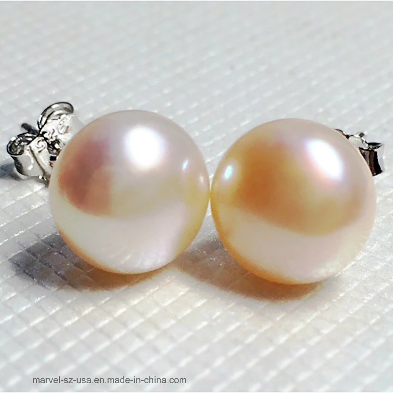 Freshwater Pearl 925 Sterling Silver Stud Earrings Women Fashion Jewelry