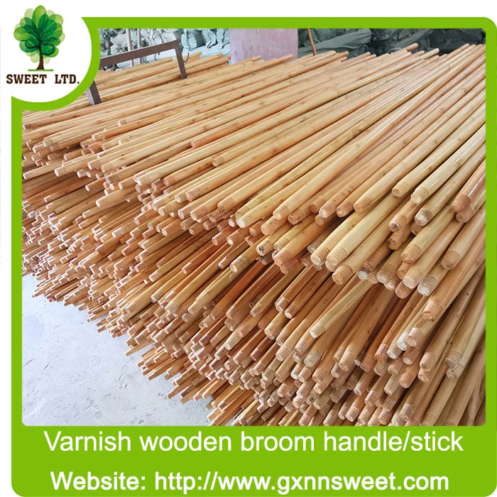 Varnished Wooden Broomstick Mop Handle Brush Handle Cleaning Tools