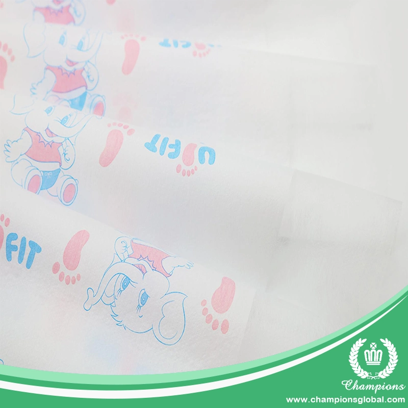 Filme de película de papel para bebé estampado de desenhos animados laminação respirável película de tecido não tecido