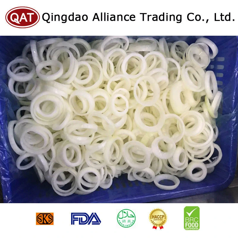 China Fried Coated Natural Cut Onion Rings with Premium Taste