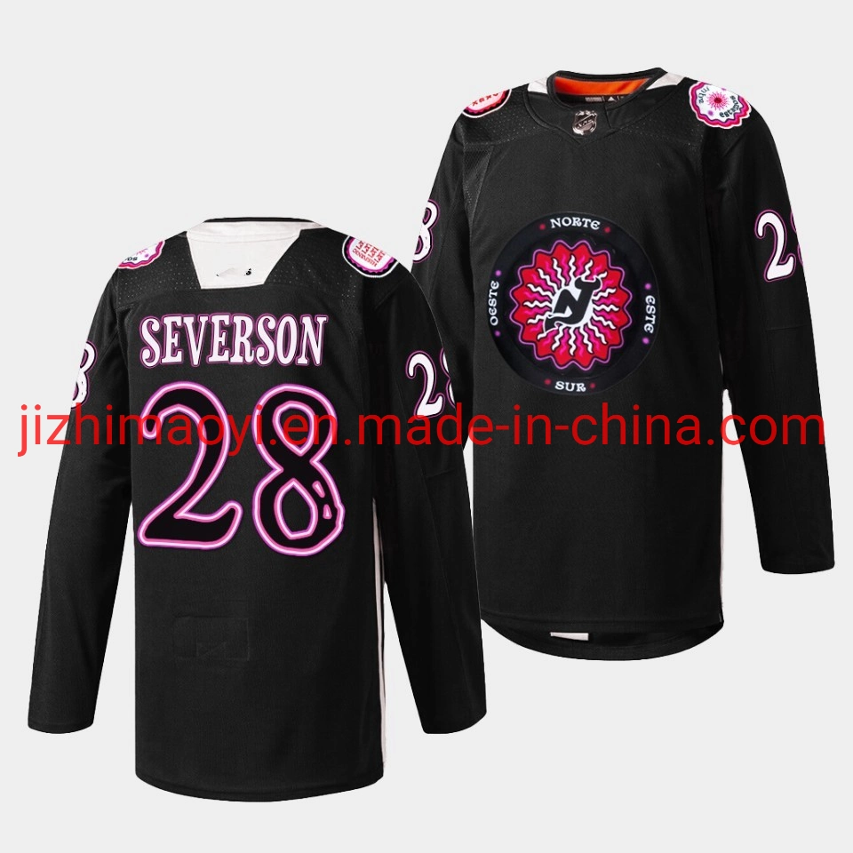 Wholesale/Supplier New Jersey Devils 2022 Hispanic Heritage Night Black Warmup Jersey Men's Hockey N-Hl Team