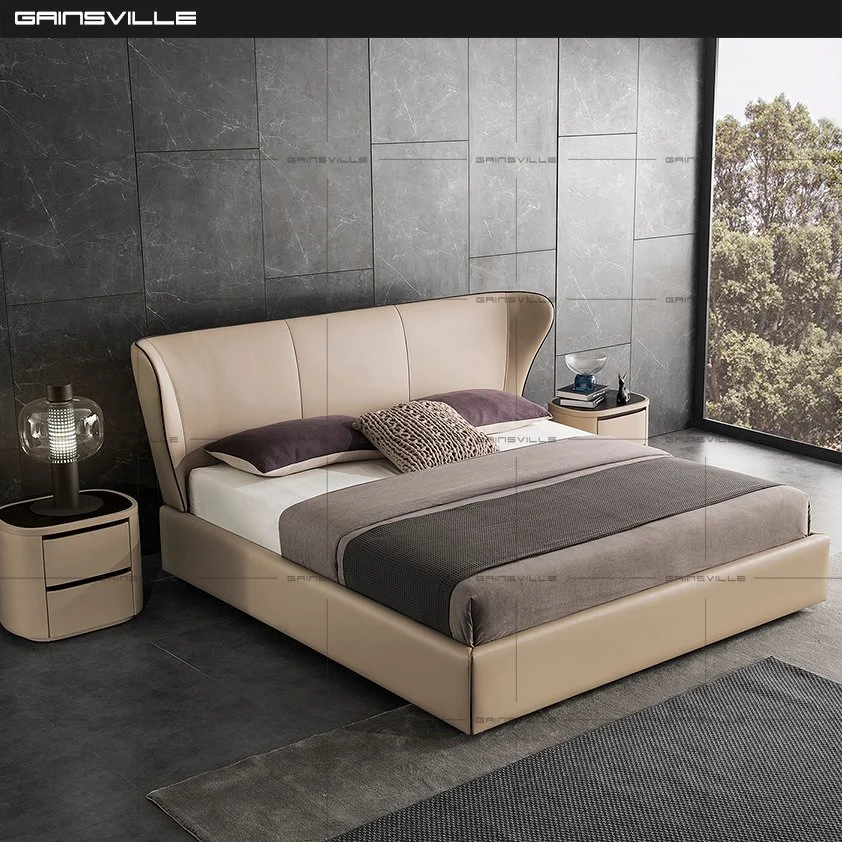 Venta caliente Sofá-Cama doble Cama King size bed cama de cuero de pared Nuevo Hogar Muebles de Dormitorio muebles de estilo moderno en Italia