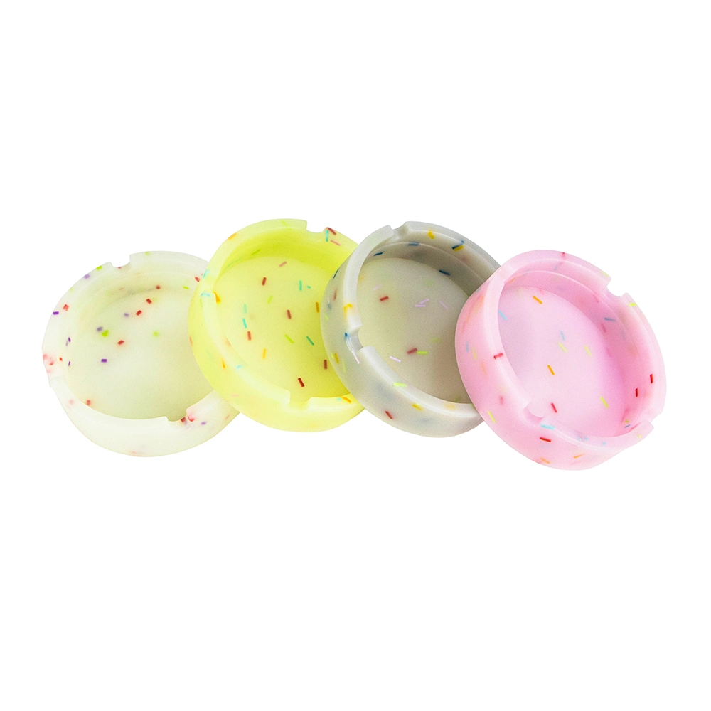 Rainbow Particles Luminous Smoking Accessories Tobacco Silicone Ashtray