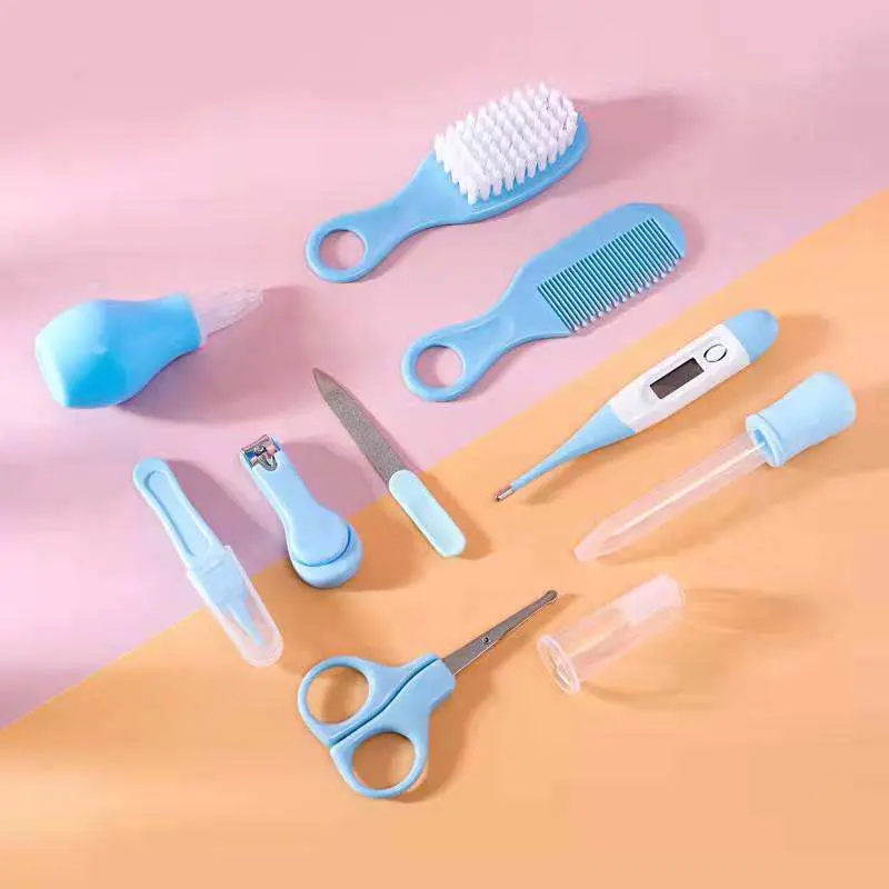 Wholesale portable Newborn Safety Care Set bébé ongles Trimmer Santé Kit de soin pour bébé, coffret cadeau, 10 PIÈCES