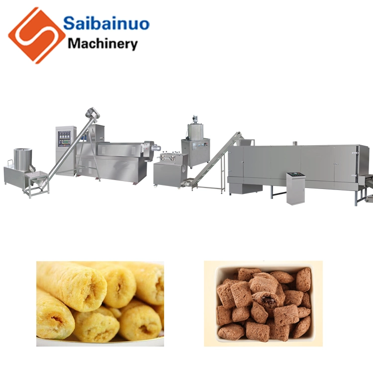 250kg/H Power-Saving Corn Puffed Ball Food Machinery Making Line with Packing System