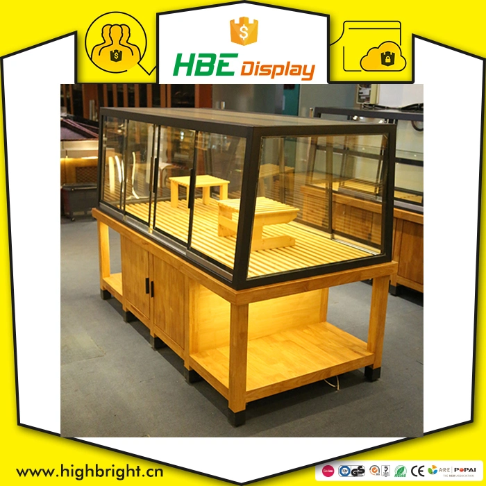 Customized Commercial Wood Bakery Display Stand Rack