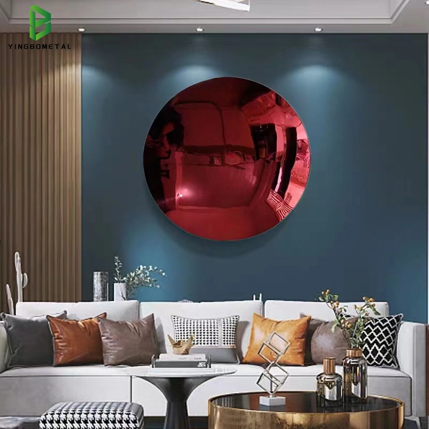 Fashion Metal Mirror of The Sky Kinetic Parts Sculpture Circles Wall Decor