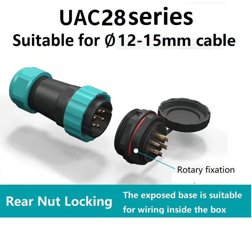 Conector de la aviación tuerca trasera Loking Serie TF 2P-26P