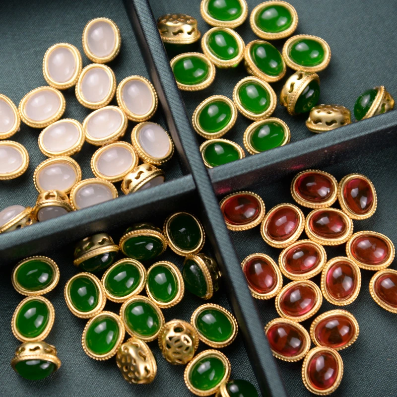 Acessórios de bricolage cordões de ouro aluvial Oval Bracelete Espaçadores de material de Acessórios