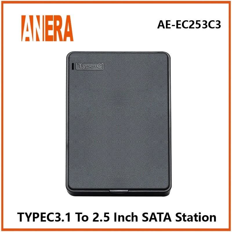 Anera Boîtier de disque dur USB3.0 Type-C 3.1 très demandé pour disque dur SATA 2,5 pouces SSD SATA