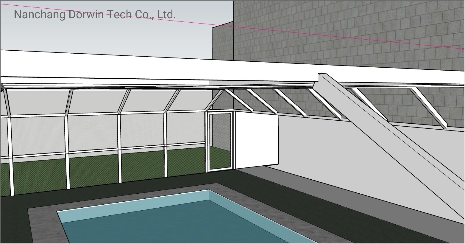 Florida Patio Aluminum Pool Cage Enclosure with Insect Screen