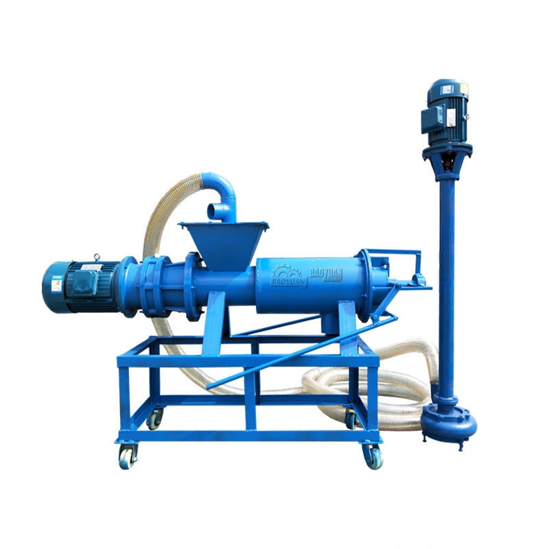 Cow Dung Products Processing Machinery Spiral Type Animal Droppings Dry and Wet Inclined Solid-Liquid Separator Manure Dewater