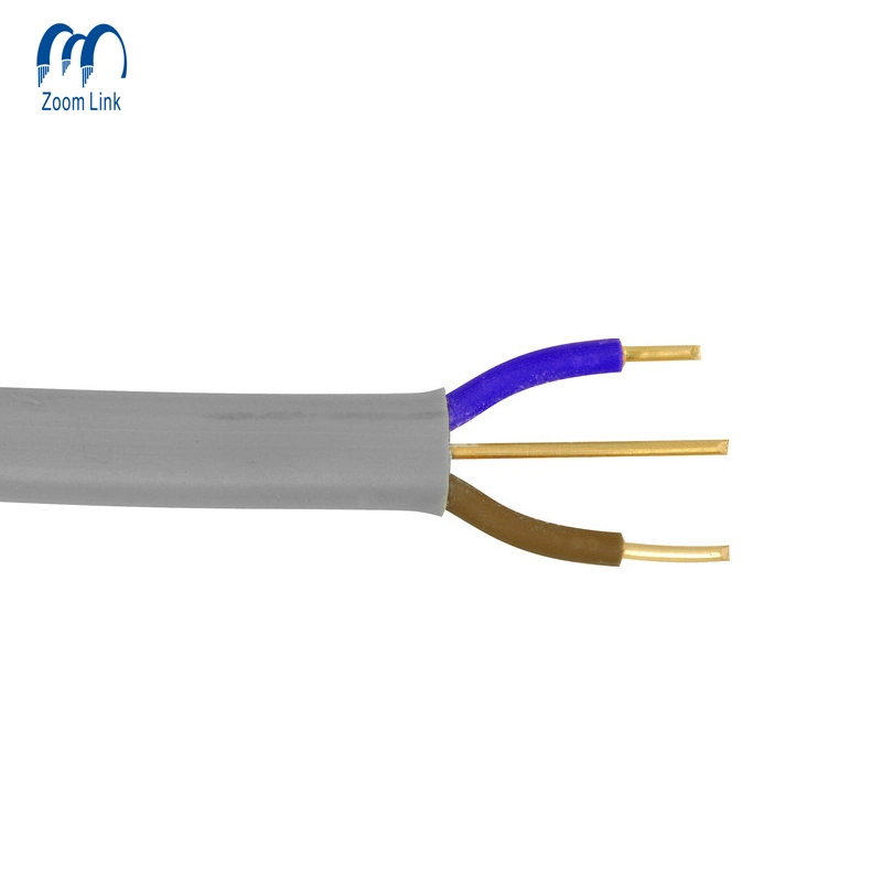 1.5 мм 2,5 мм 4 мм 6 мм провод плоский двойной заземление Электрический кабель из чистой меди плоский поливинилхлоридный провод