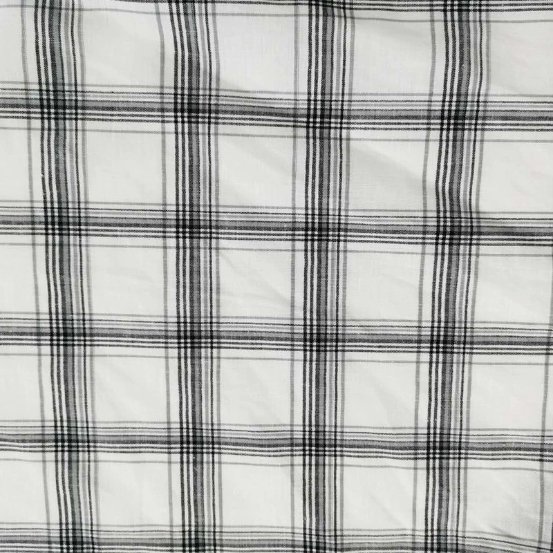 Le linge de 55 % 45 % Fils de coton des tissus teints pour chemises style Mens Plaid linge de coton français mieux BCI