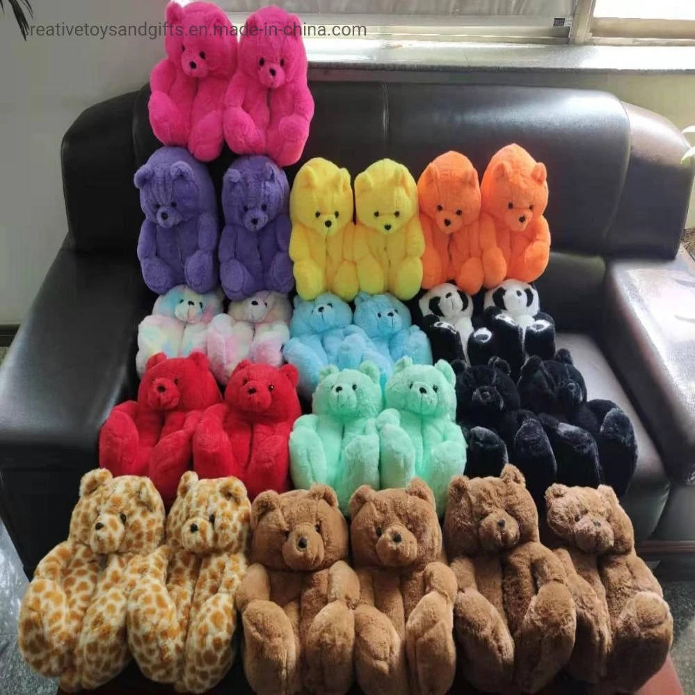 Atacado de Brinquedo de Pelúcia Personalizado e Pantufa de Urso de Pelúcia.