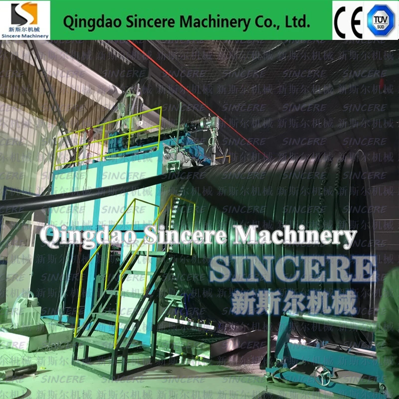 DN3000 HDPE Weholite Pipe Machine, HDPE Spiral Winding Corrugated Pipe Extrusion Machine Line