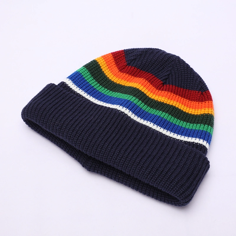 High quality/High cost performance  Customized acrylic Double Layers Knitted Winter Warm Hat