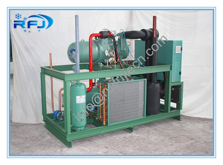 Air Cooled Single Screw Type Compressor Refrigerating Condensing Unit Rack High Temperature