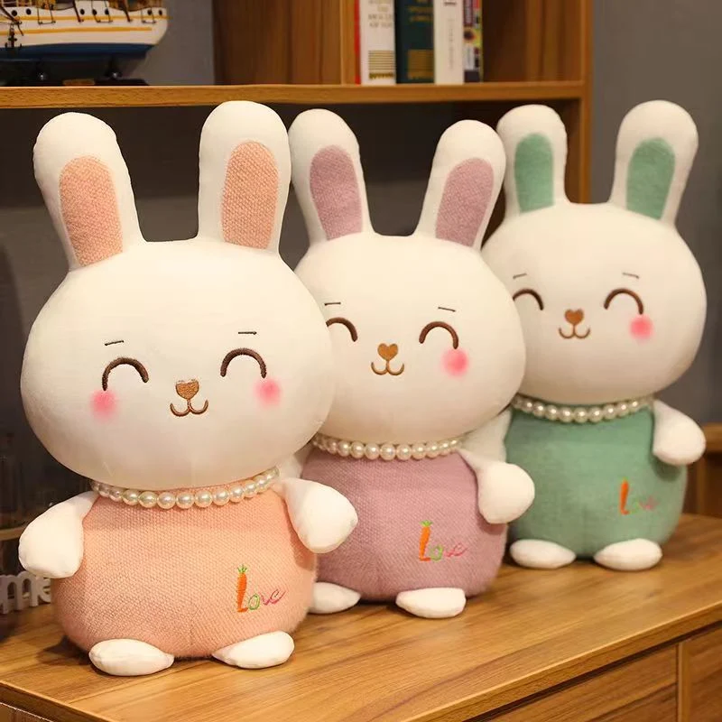 Bunny Plush Toy Small Trumpet Rag Doll Cute Accompaniment Sleeping Pillow Pearl Rabbit Doll Doll Children's Day Gift