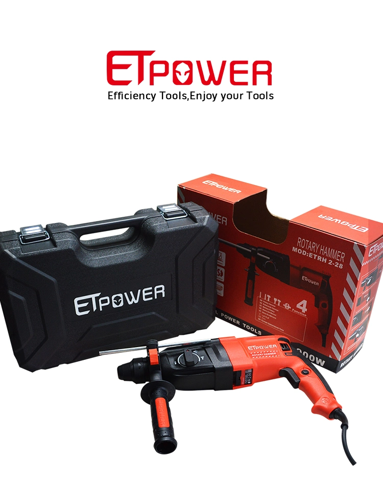 Etpower Rotomartillo 2-26mm SDS Plus Taladro de percusión eléctrico para concreto