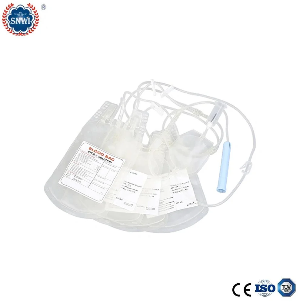 China Manufacturers High Quality Disposable Medical Supplies PVC Blood Collection Transfusion Bag