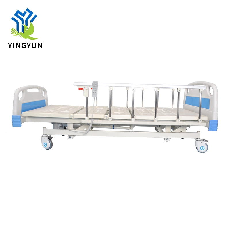 Solid Steel Guardrail Electric Hospital Medical Nursing Bed for Patient