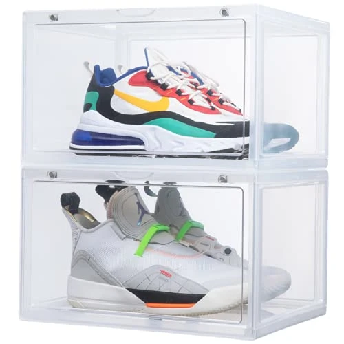 Shoe Box Can Be Used as a Storage Box Clear Plastic and Acrylic Free Combination Can Be Stackable Store Men Shoes and Women Shoes Shoes Cosmetics Books Toys