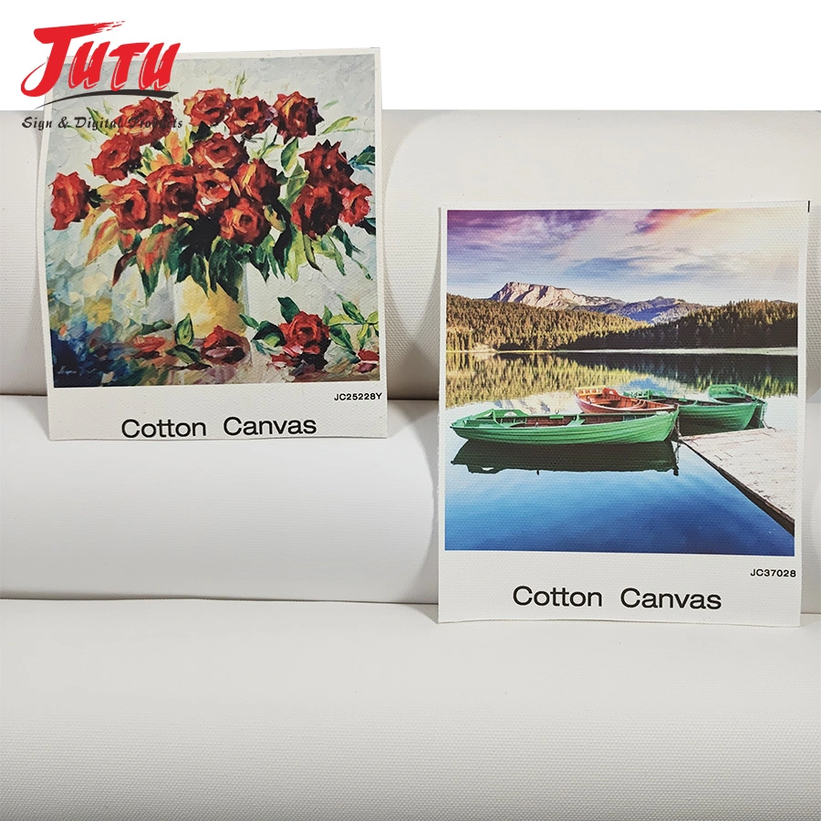 Jutu Accurate Color Performance Digital White Substrate for Solvent Printing Waterproof Polyester Canvas