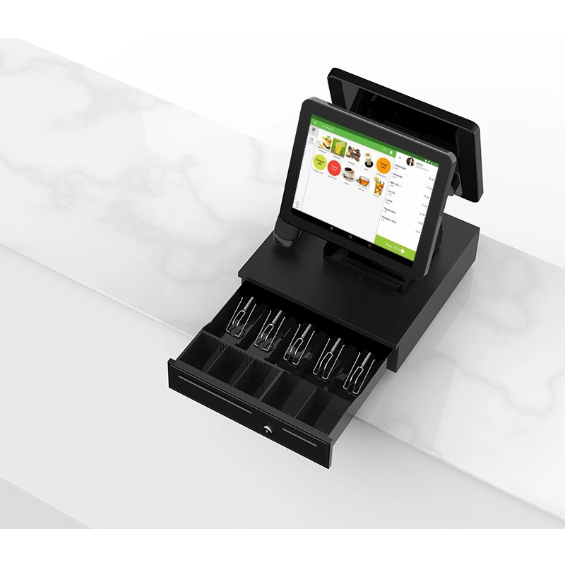 Dual 17-Inch Capacitive Touch Display J1900 POS Touch System Cash Register