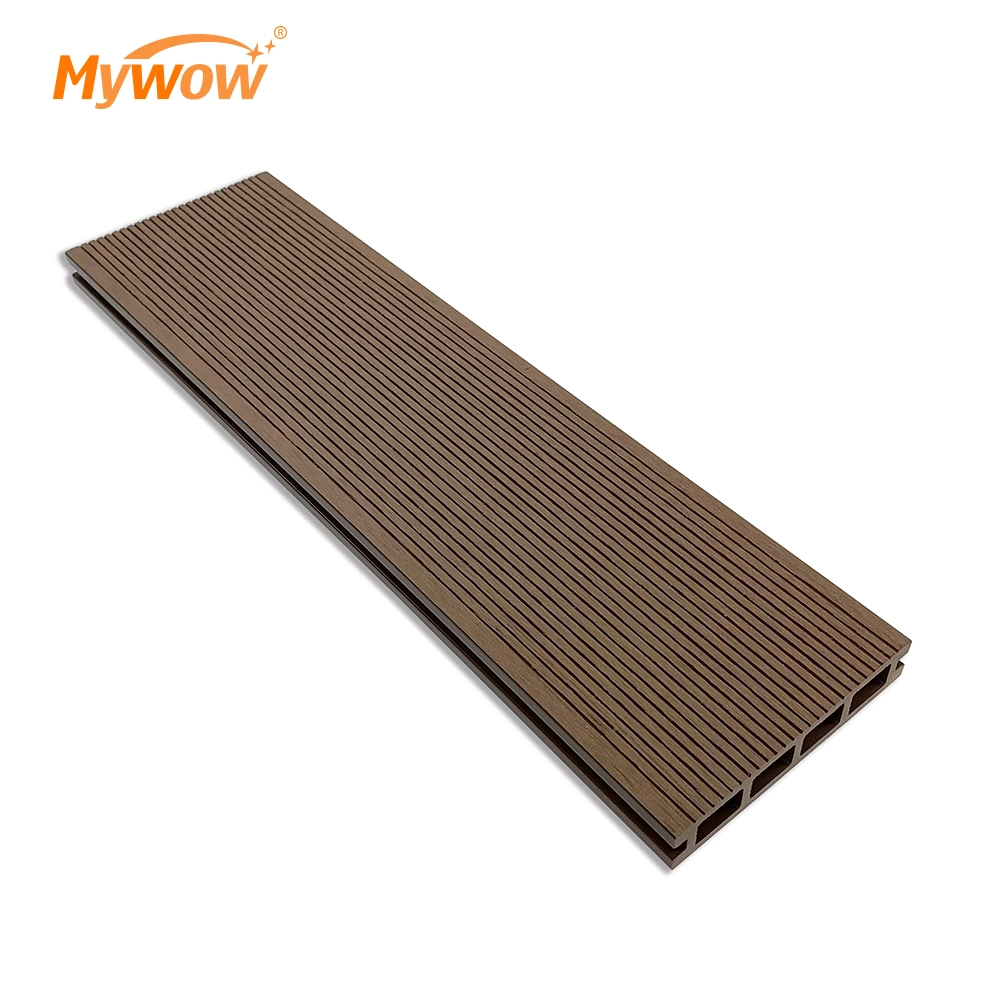 Square Hole One Side Grooved Embossed Composite Outdoor WPC Decking