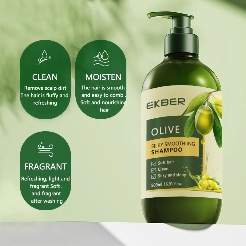 New Arrival Olive Fruit Extract Daily Cleaning Moisturizing Protective Treatment Olive Oil Shampoo Organic