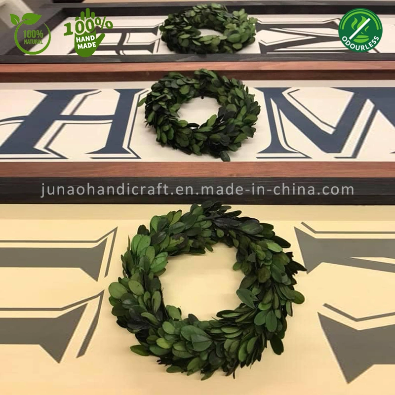 100% Natural Preserved Boxwood Real Foliage Wreath Timeless Design Home Decorative Accents