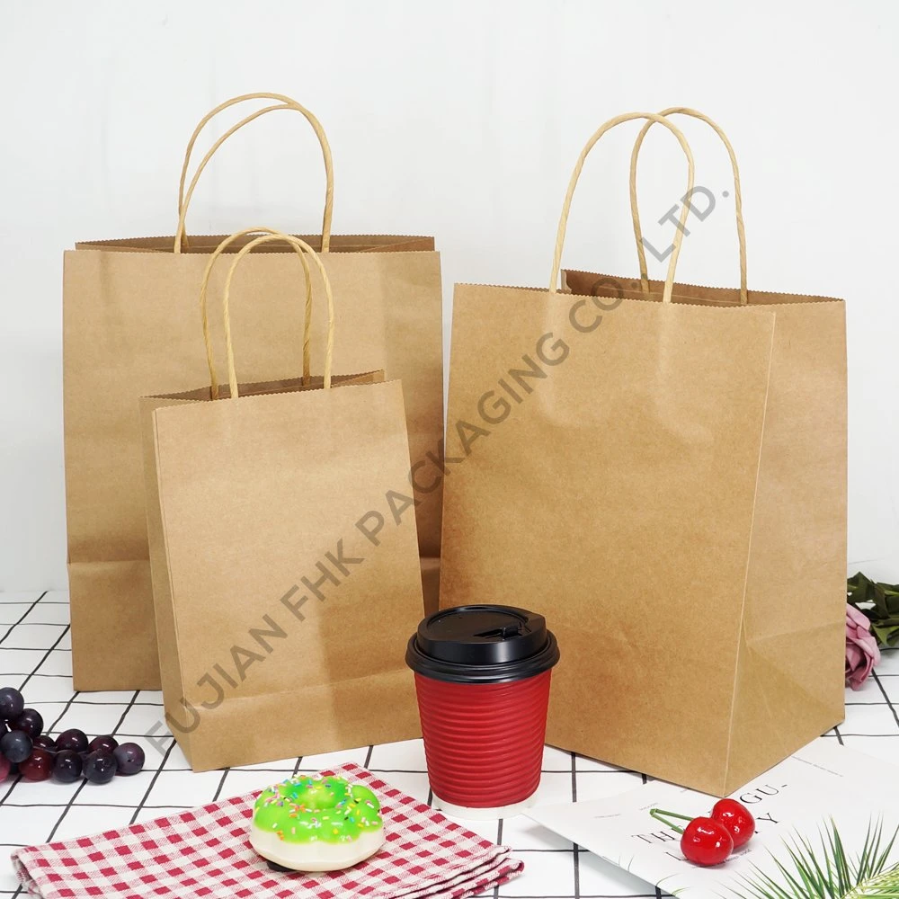 Papierbeutel Brown Kraftpapier Papierbeutel Geschenkbeutel Verpackung Kekse Süßigkeiten Essen Brot Plätzchen Brot Nüsse Snack Backpaket