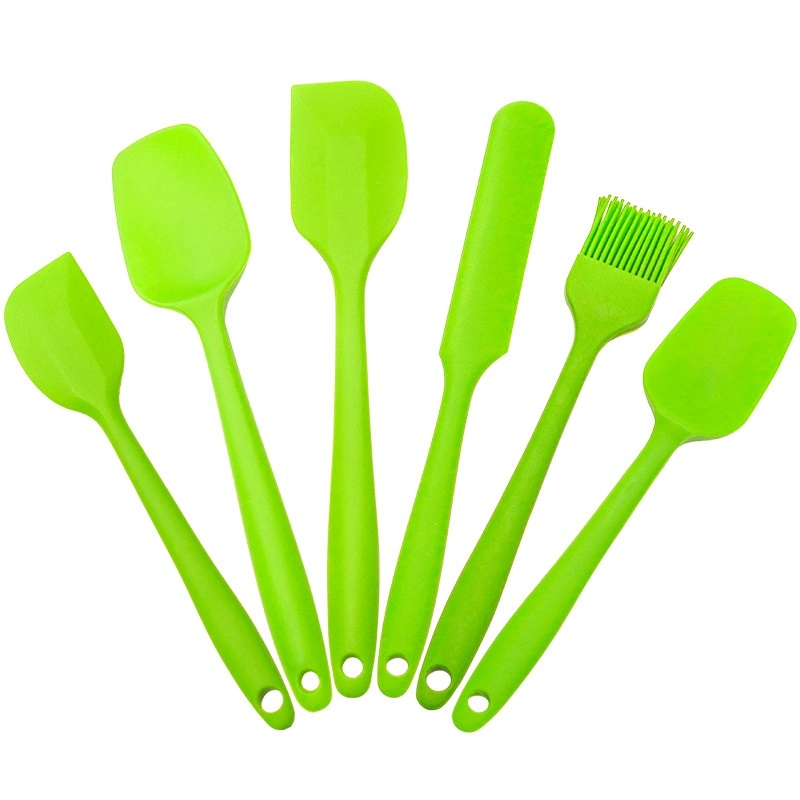 Wholesale/Supplier 6PCS Silicone Kitchenware Cream Scraper Silicone Baking Tool Spatula Brush Set