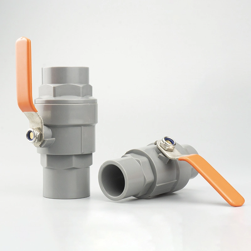 Pntek Pipe Fittings Best Price Plastic PVC Two Pieces Ball Valve Ball