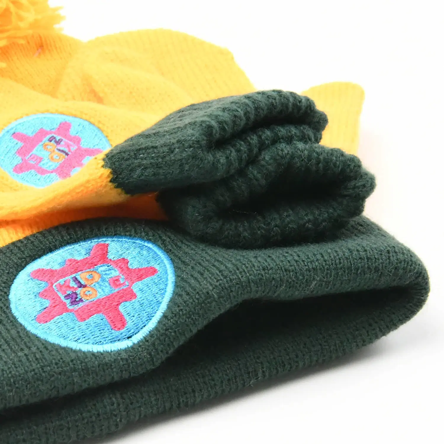 School Contrast enfants Beanie Knit Chapts gants fabricant avec Logo brodé personnalisé chaud doux mignon pour enfants hiver